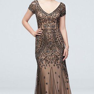 Taupe SequinEmbellished Dress